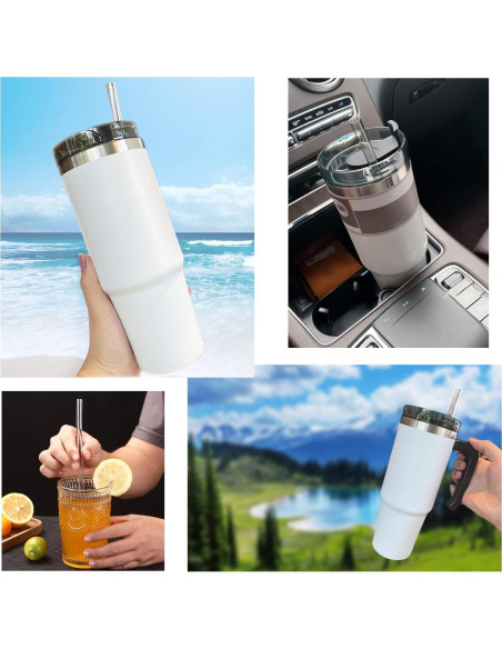 Pajitas Reutilizables Ajedrmy para Taza Stanley 40 oz - 6 Pzas