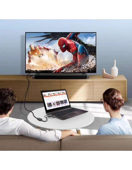 Adaptador VGA a HDMI 1080P USonline911 con Audio 3.5mm