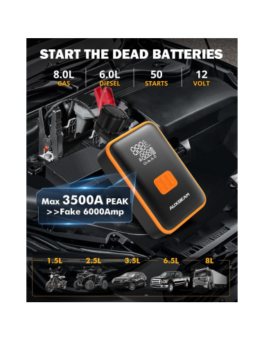 Arrancador de Salto Auxbeam AJ3500 con Compresor 3500A