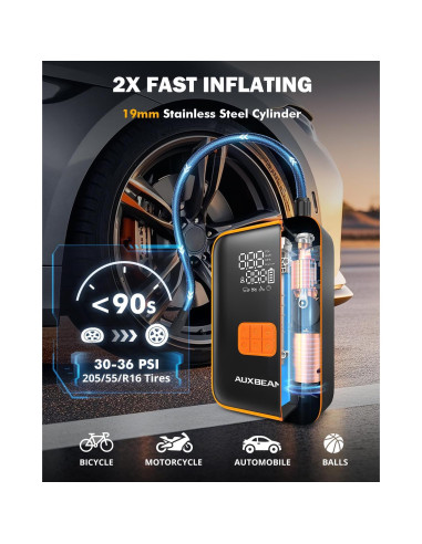 Arrancador de Salto Auxbeam AJ3500 con Compresor 3500A