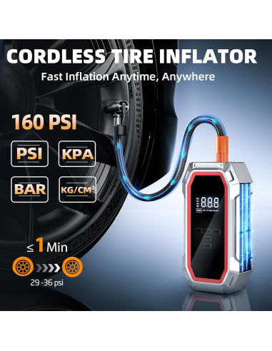 Arrancador de Salto DECHANIE JN-088D 5000A con Compresor 160PSI