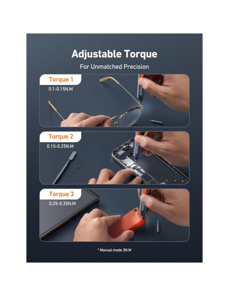 Destornillador Eléctrico Mini AstroAI ES60 3.7V 63-en-1 y Medidor de Presión