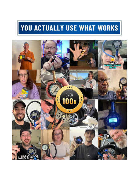 Medidor de Presión de Neumáticos Digital GERCHWAY 200 PSI