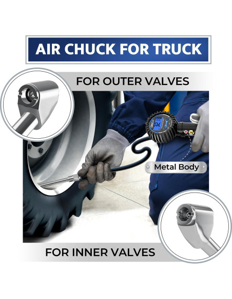 Medidor de Presión de Neumáticos Digital GERCHWAY 200 PSI