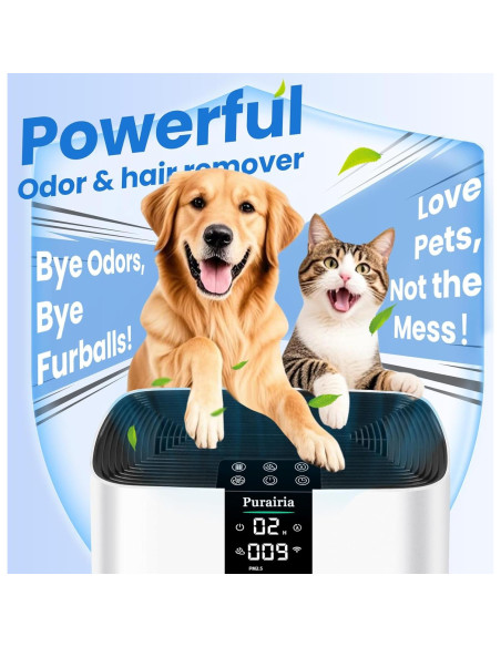 Purificador de Aire HEPA Purairia ZWN-132 para Espacios Grandes