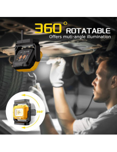 Luz de Trabajo LED Recargable Keadeso 1500LM Magnética 4000mAh 2