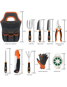 Set de Herramientas de Jardinería SETTECH 10 Piezas Acero Inoxidable 2