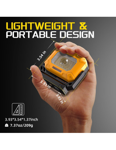 Luz de Trabajo LED Recargable Keadeso 1500LM Magnética 4000mAh