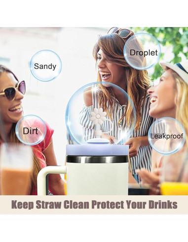 Cubiertas de Pajitas SEMATA para Tazas Stanley 30/40 Oz 4PCS