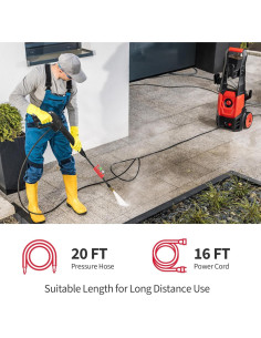 Lavadora a Presión Eléctrica Locksworth 1500W 9.5 L/min 2