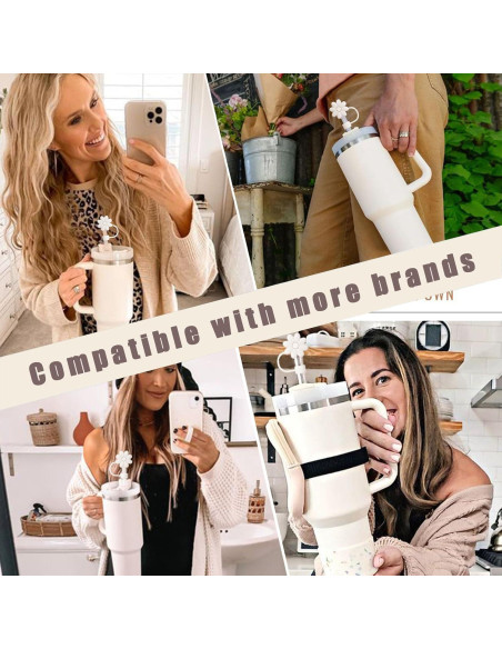 Cubiertas de Pajitas SEMATA para Tazas Stanley 30/40 Oz 4PCS