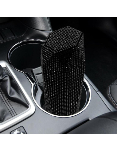 Basurero de Coche iplusmile con Tapa y Rhinestones Negro