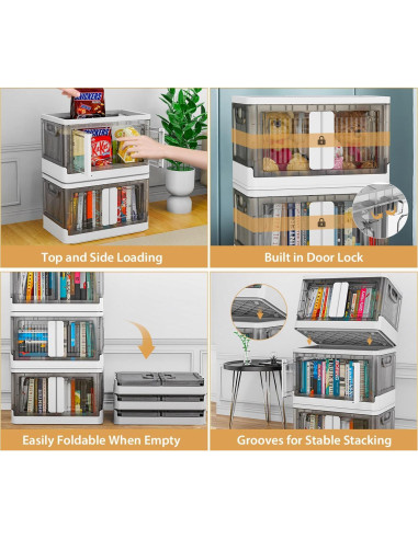 Caja de Almacenamiento Plegable 3 Pack 19 Galones Nuestro Espacio Moderno