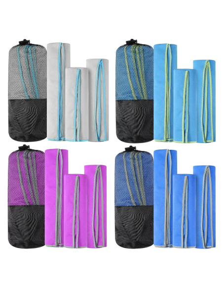 Toallas de Secado Rápido Xinnun 12 Piezas Microfibra Viaje Toallas de Secado Rápido Xinnun 12 Piezas Microfibra Viaje