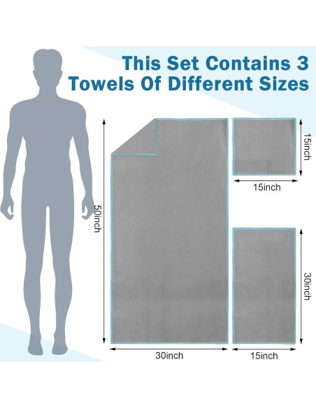 Toallas de Secado Rápido Xinnun 12 Piezas Microfibra Viaje Toallas de Secado Rápido Xinnun 12 Piezas Microfibra Viaje