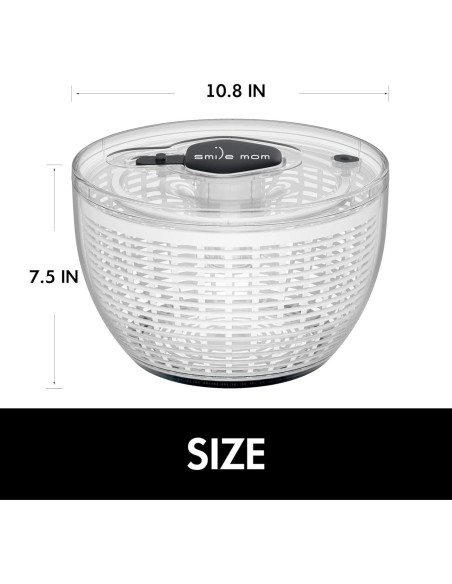 Centrifugadora de ensaladas Sonrisa Mamá 6.3 Qt blanca