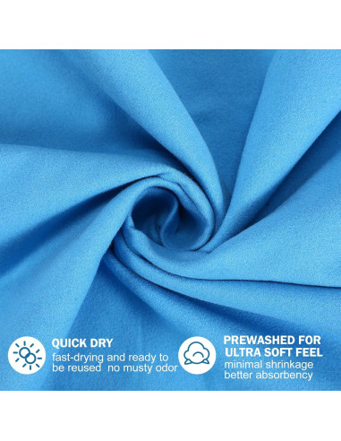 Toallas de Secado Rápido Xinnun 12 Piezas Microfibra Viaje