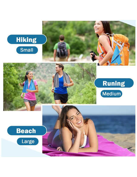 Toallas de Secado Rápido Xinnun 12 Piezas Microfibra Viaje Toallas de Secado Rápido Xinnun 12 Piezas Microfibra Viaje