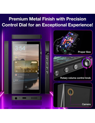 Reproductor MP3 Android 13 YEOODOP 192GB Bluetooth WiFi