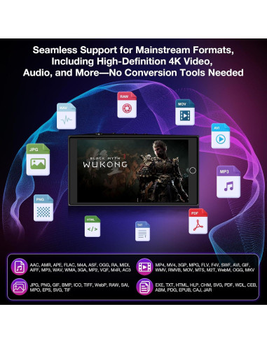 Reproductor MP3 Android 13 YEOODOP 192GB Bluetooth WiFi