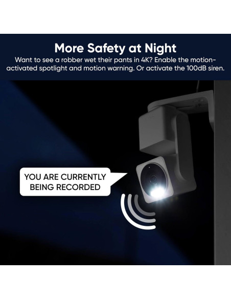 Cámara de Seguridad Inteligente WYZE Cam Pan v4 4K IP65 Cámara de Seguridad Inteligente WYZE Cam Pan v4 4K IP65