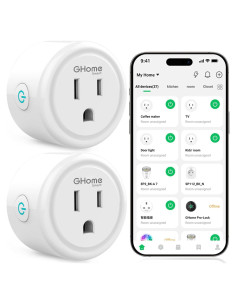 Enchufe Inteligente GHome WP3-2 WiFi Control Remoto 2 Piezas