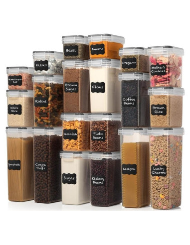 Set 20 Contenedores Herméticos Pluma Blanca 34.2L BPA Free