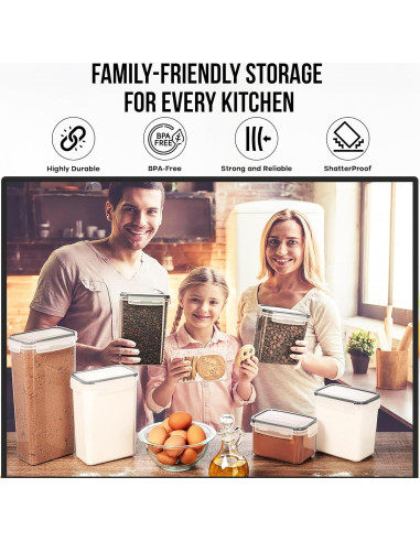 Set 20 Contenedores Herméticos Pluma Blanca 34.2L BPA Free