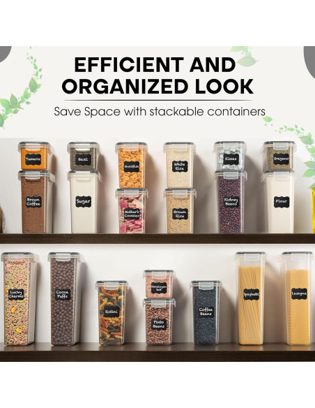 Set 20 Contenedores Herméticos Pluma Blanca 34.2L BPA Free