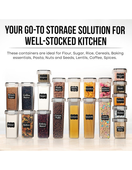 Set 20 Contenedores Herméticos Pluma Blanca 34.2L BPA Free