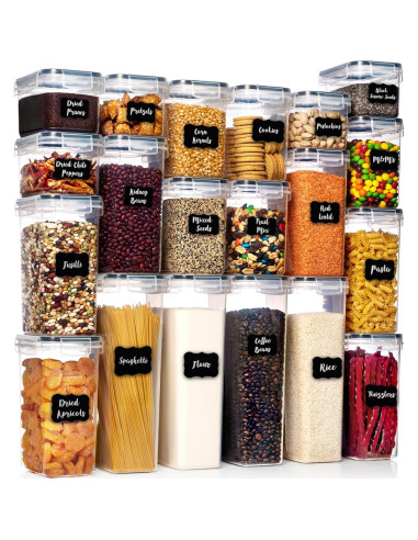 Set 20 Contenedores Herméticos Pluma Blanca 34.2L BPA Free