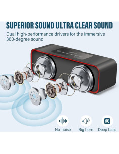 Altavoz Bluetooth Portátil Biosun DY22 10W con Radio FM y USB 2