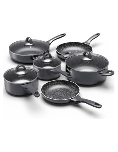 Juego de Ollas y Sartenes BEZIA 10 Piezas Antiadherentes