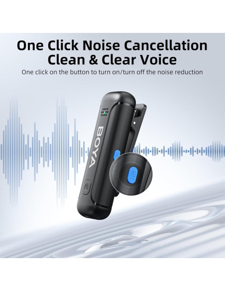 Micrófono Inalámbrico BOYA BY-WM3T-D2 para iPhone, 30h Batería
