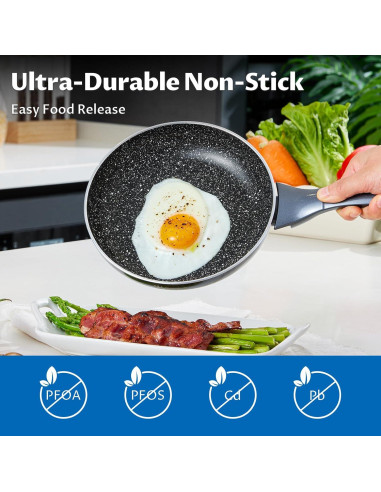 Juego de Ollas y Sartenes BEZIA 10 Piezas Antiadherentes