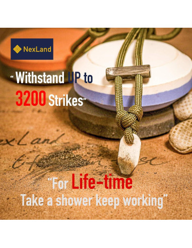 Collar de Inicio de Fuego NexLand Cerámica con Cordón de Cuero