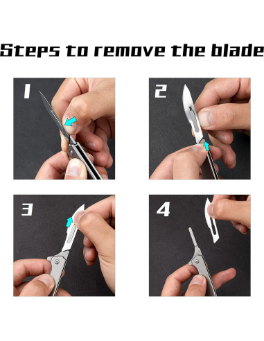 Cuchillo Plegable OLITANS T010 EDC con 10 Cuchillas Reemplazables