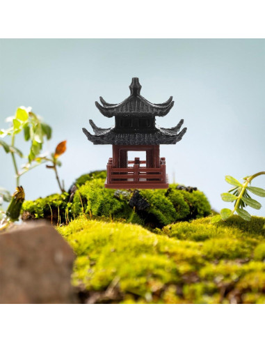 Estatua Mini Pagoda Milisten 6.3cm Decoración Jardín Zen