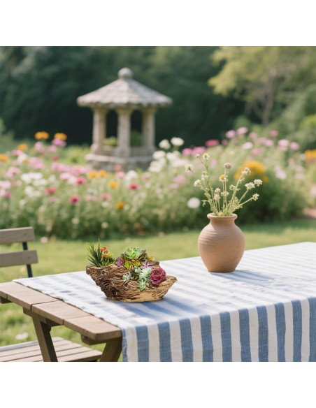 Maceta de Resina Noamus 20.3x13.5cm con Drenaje Rústica