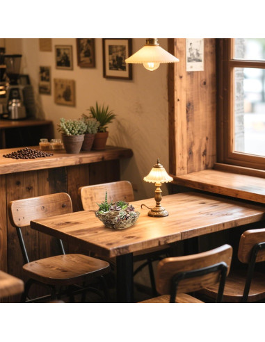 Maceta de Resina Noamus 20.3x13.5cm con Drenaje Rústica