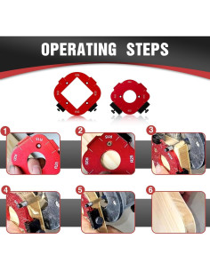 Plantilla de Router de Esquina Redonda Aluminio R10-R50 2