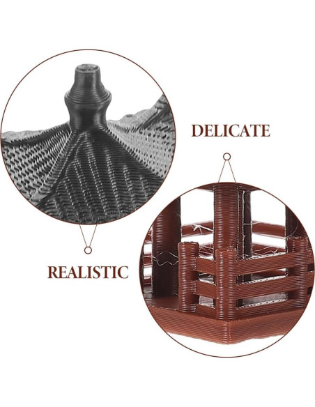 Estatua Mini Pagoda Milisten 6.3cm Decoración Jardín Zen