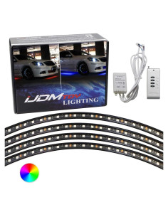 Kit de Iluminación LED Bajo el Coche iJDMTOY RGB 4 Piezas