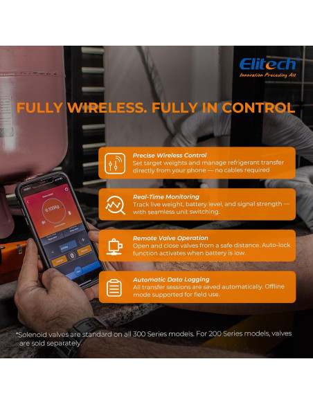 Balanza de Refrigerante Inalámbrica Elitech LMC-310 100 kg