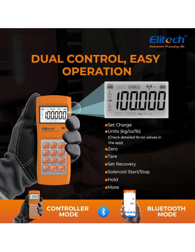 Balanza de Refrigerante Inalámbrica Elitech LMC-310 100 kg