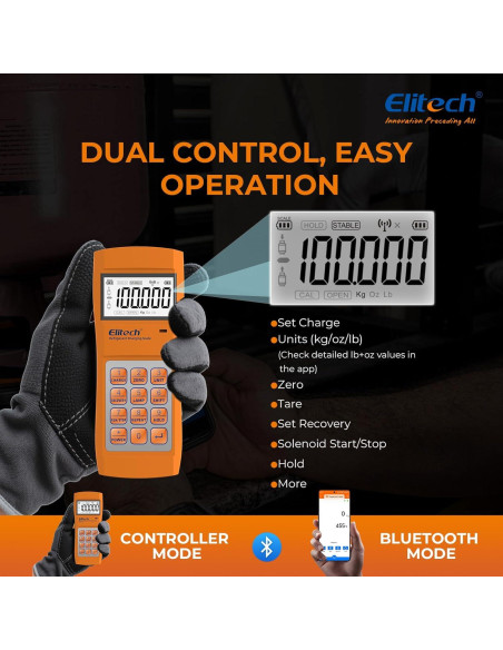 Balanza de Refrigerante Inalámbrica Elitech LMC-310 100 kg