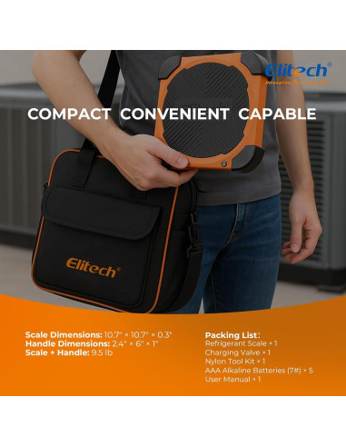 Balanza de Refrigerante Inalámbrica Elitech LMC-310 100 kg