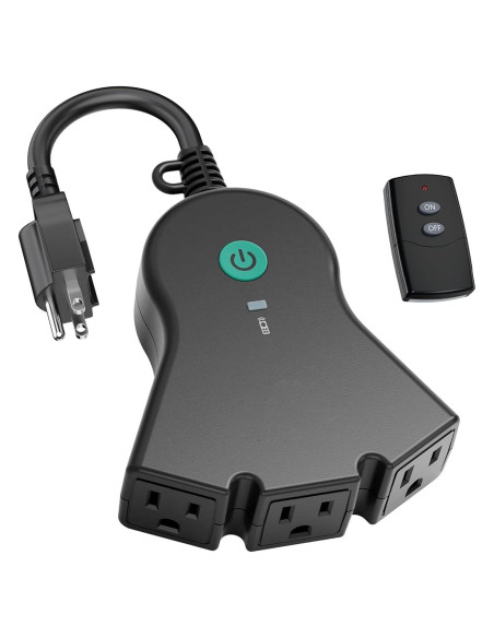 Enchufe Inalámbrico BN-LINK 3 Patas 15A Control Remoto