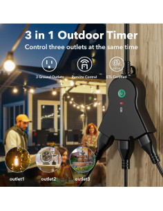 Enchufe Inalámbrico BN-LINK 3 Patas 15A Control Remoto 2