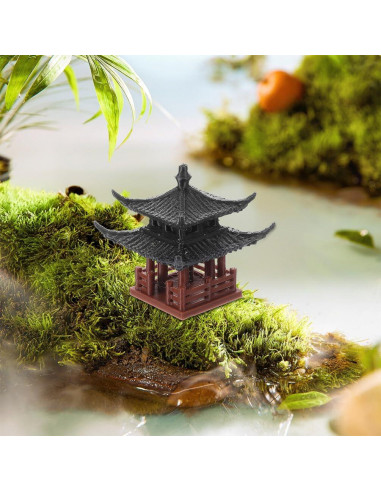 Estatua Mini Pagoda Milisten 6.3cm Decoración Jardín Zen